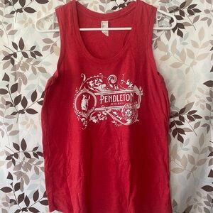 Pendleton Red Graphic Tank Top